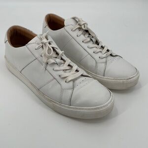 GREATS Brooklyn Royale White Leather Lace Up Sneakers Size 12
